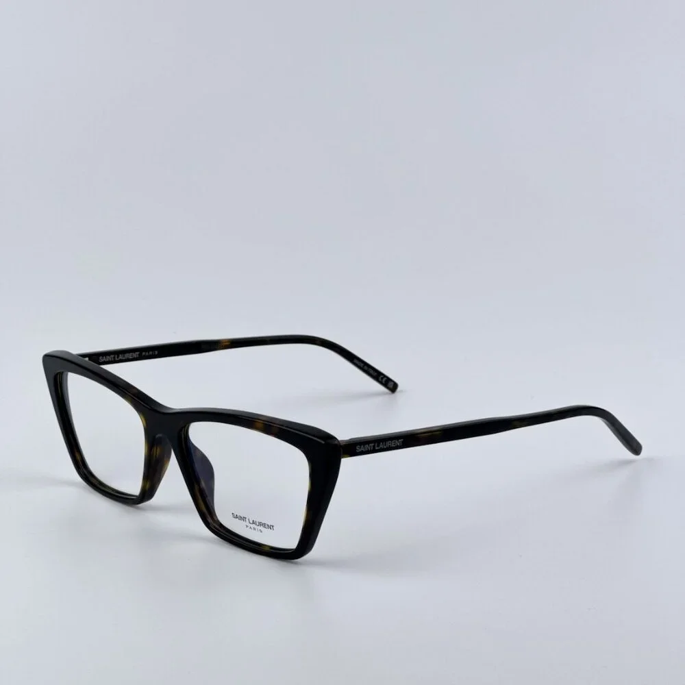 Saint Laurent SL737 MICA THIN OPT 002 BRAND NEW Eyeglasses Dark Havana Unisex